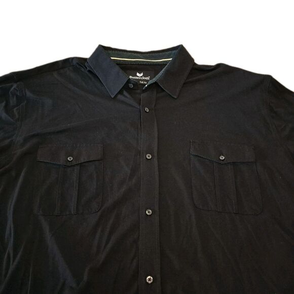 Buttercloth Other - Buttercloth Shirt Men Size 3XL Tall Fit Black Long Sleeve Soft Stretch Pockets